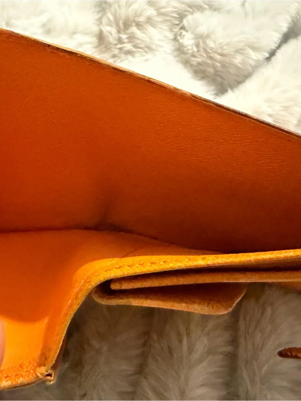 Louis Vuitton Orange Epi Leather Snap Wallet